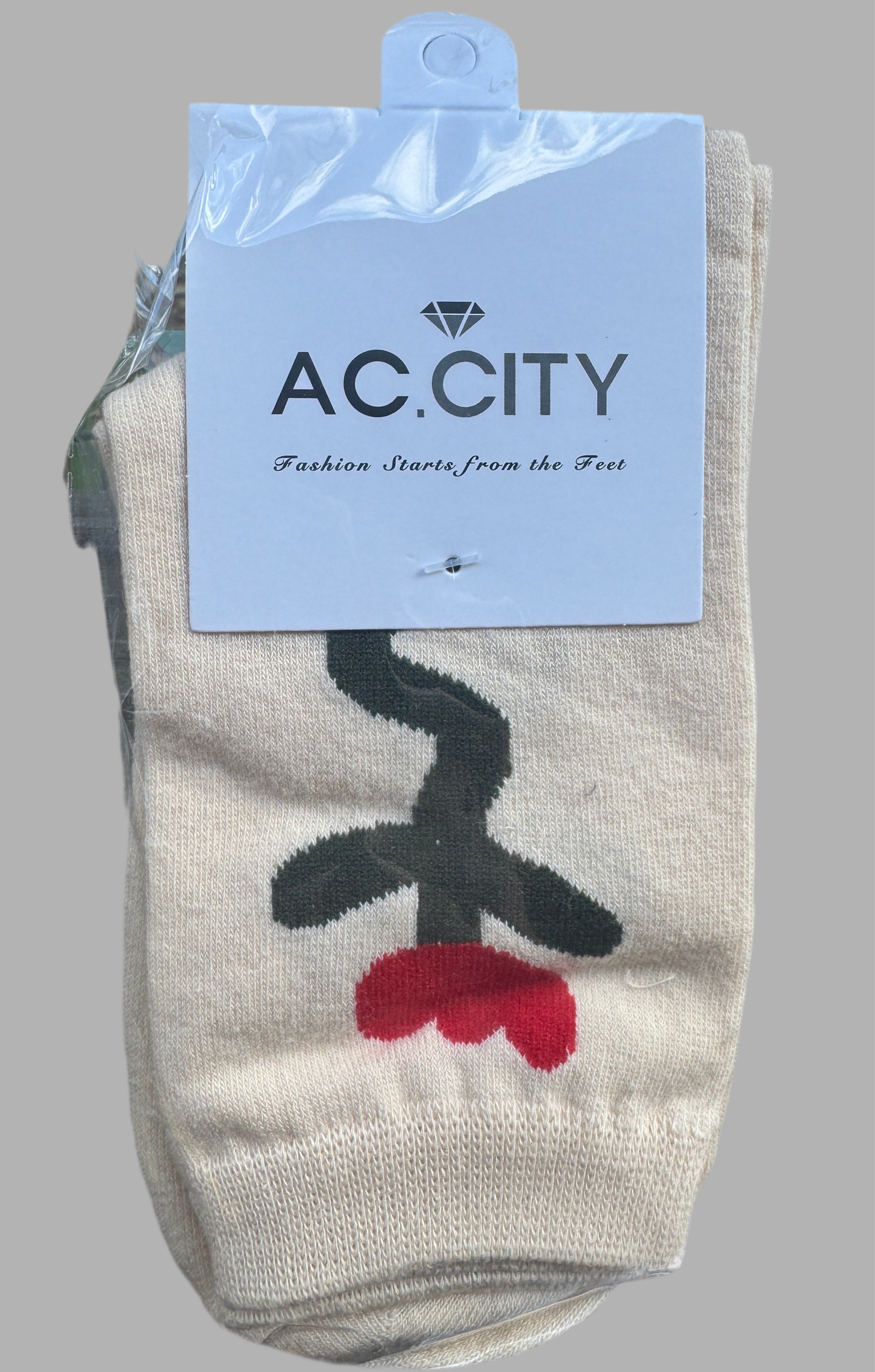 Recycled Socks - Red Floral