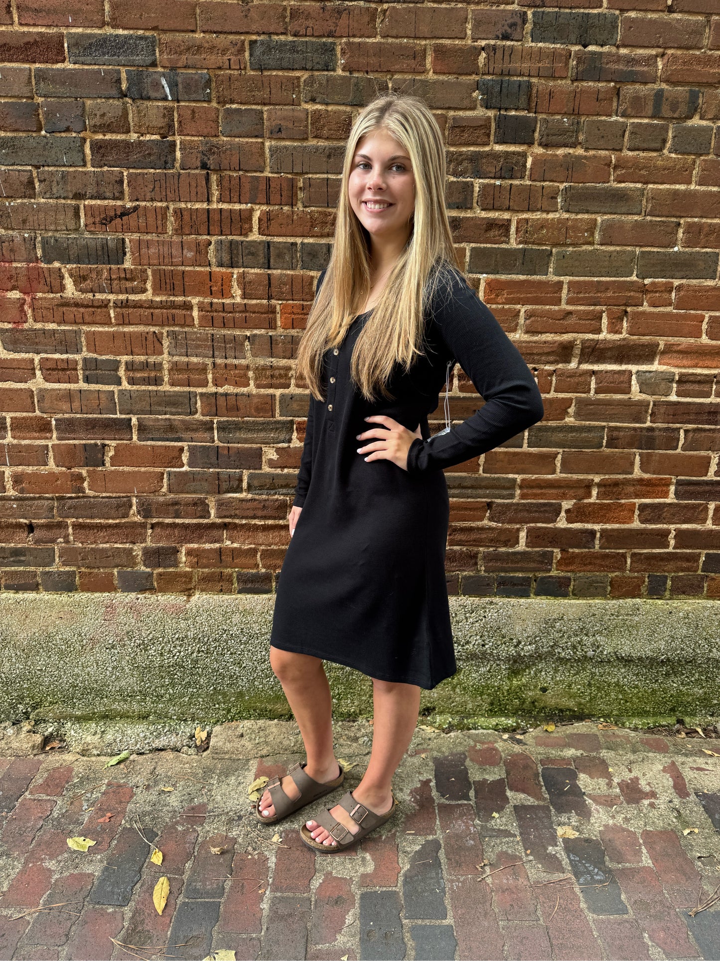 Organic Cotton Waffle Knit Dress