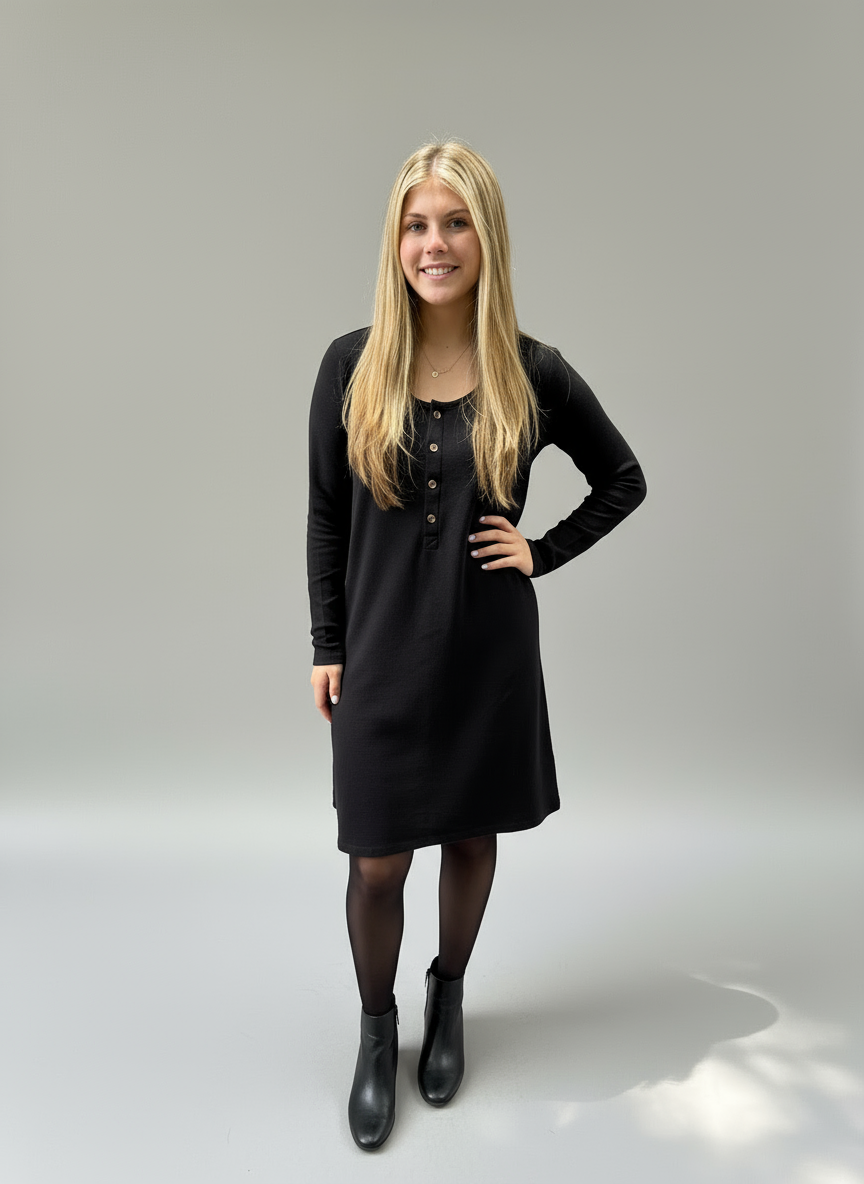 Organic Cotton Waffle Knit Dress