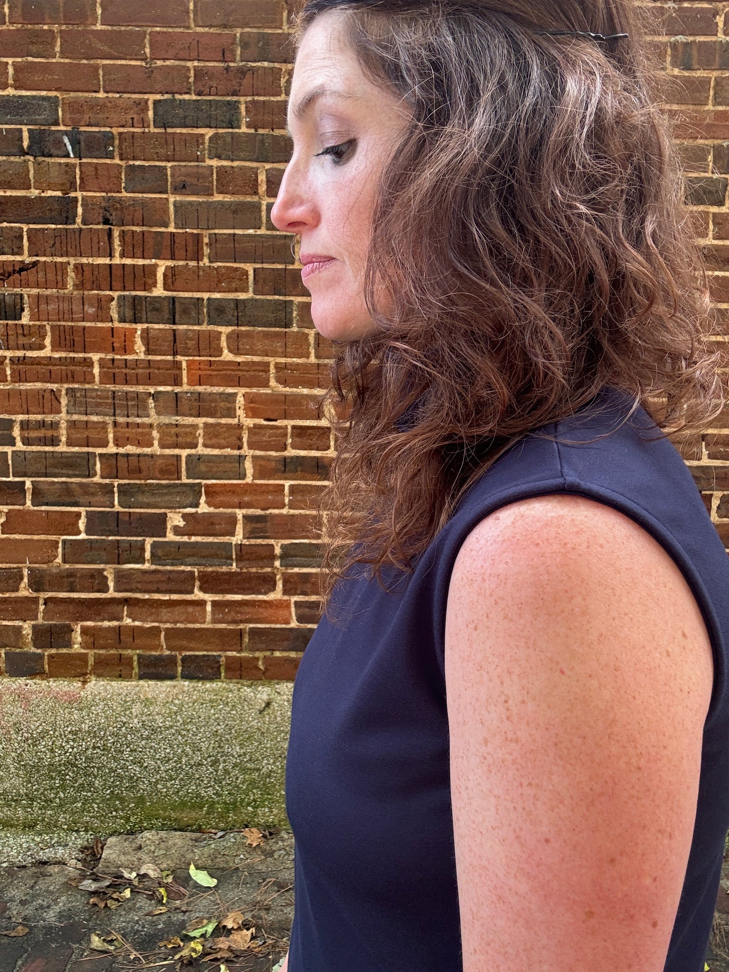 Navy High Neck Dress