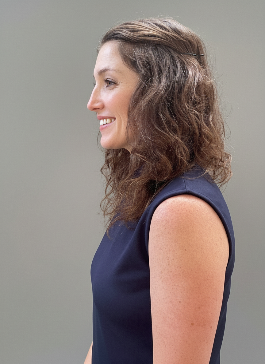 Navy High Neck Dress