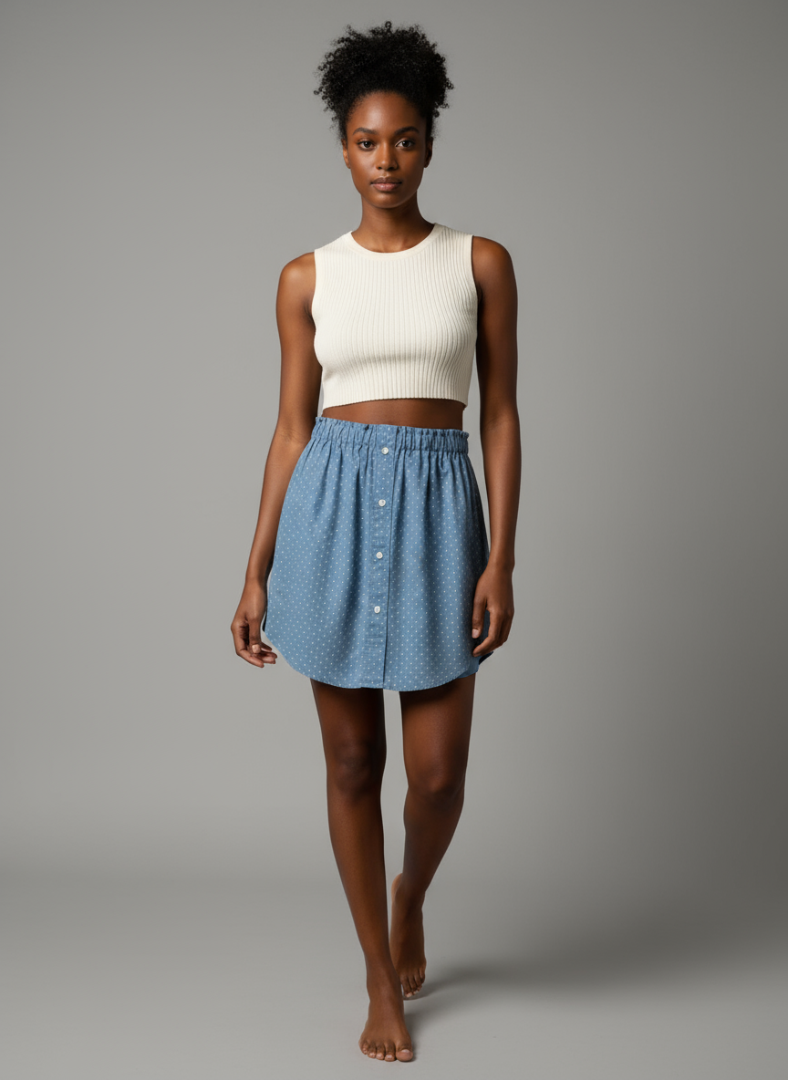 Upcycled Boyfriend Skirt