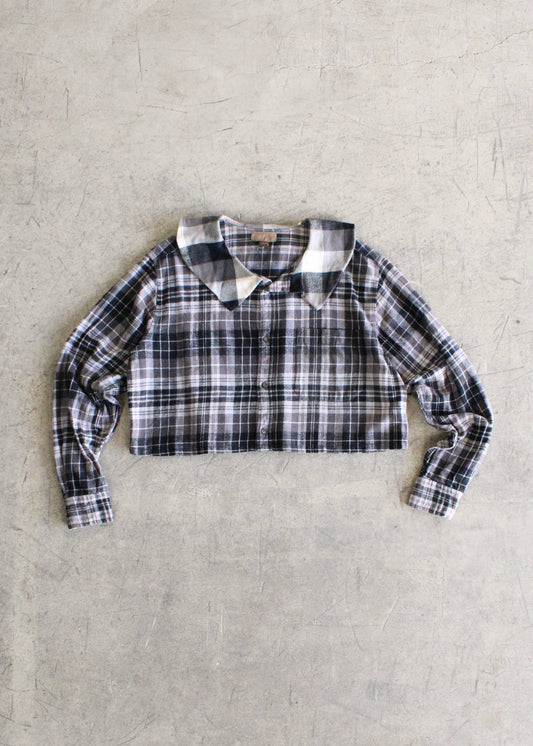 Cropped Collared Flannel