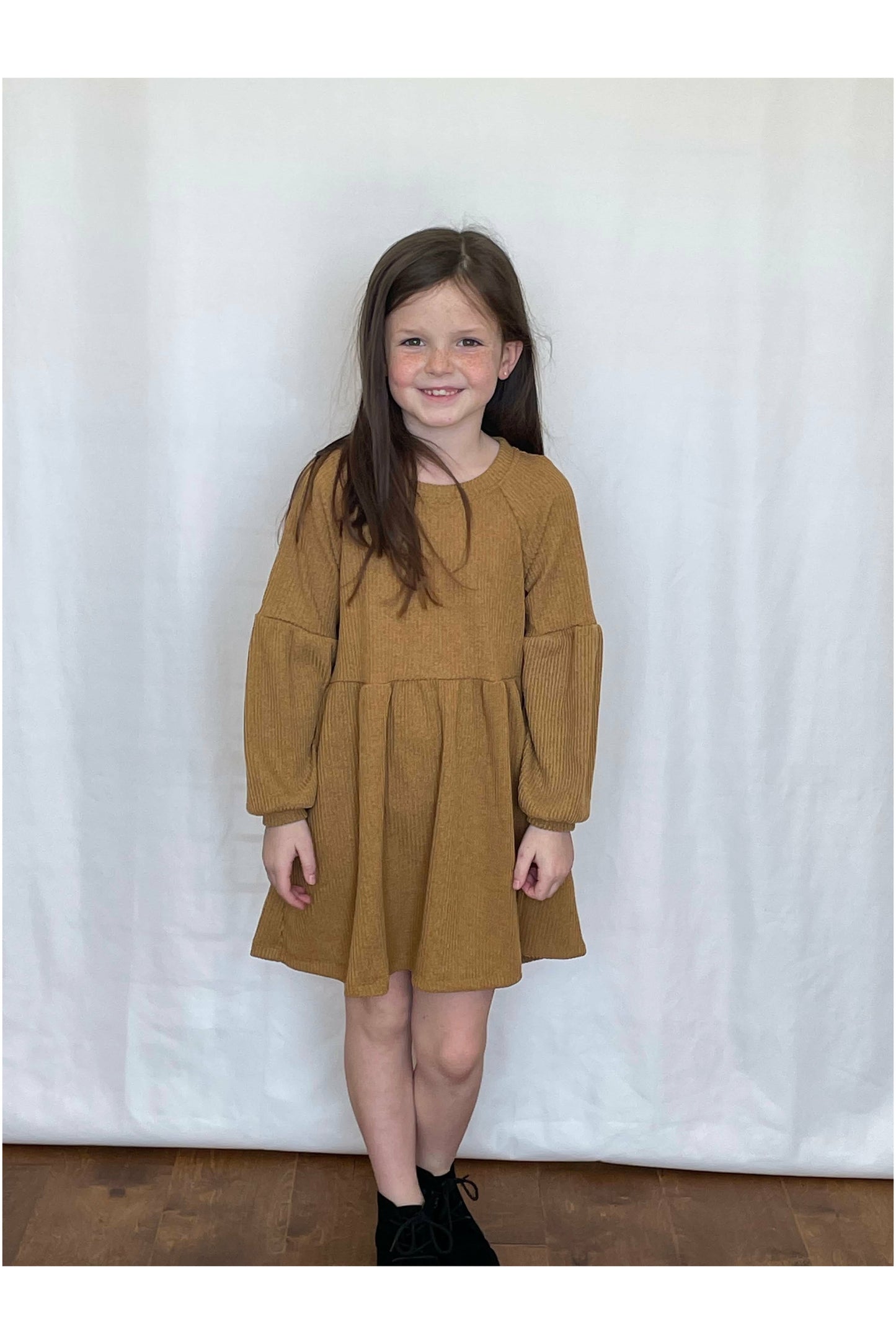 Light Gray Mustard Tunic Dress