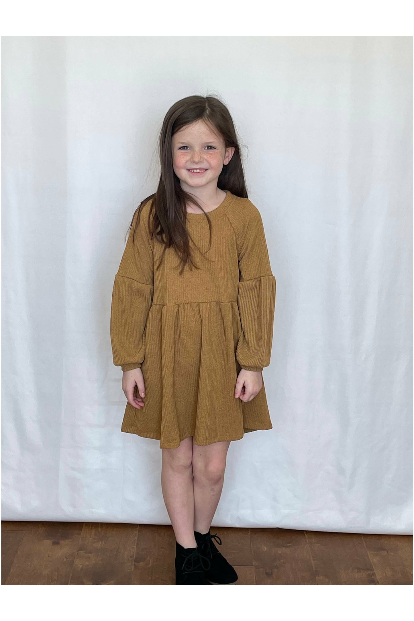 Light Gray Mustard Tunic Dress