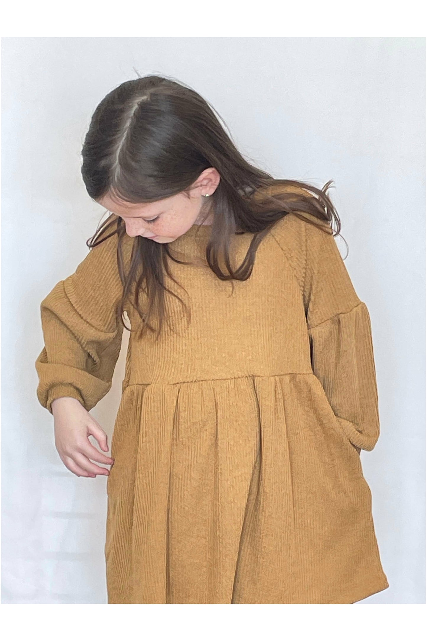 Light Gray Mustard Tunic Dress