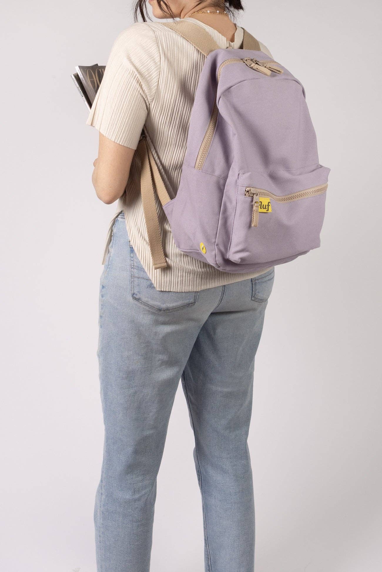 Organic Cotton Backpack- Lavender