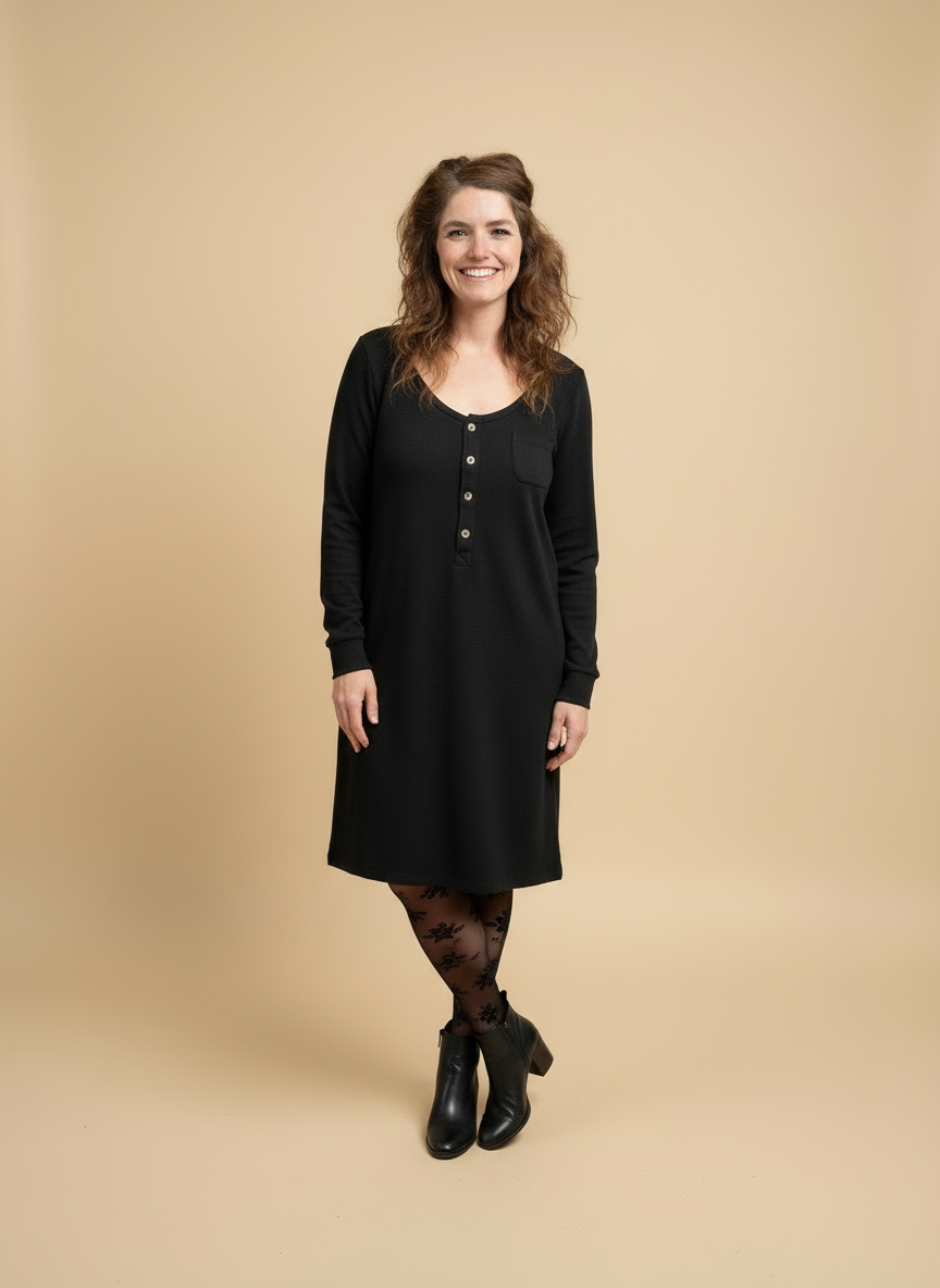 Organic Cotton Waffle Knit Dress