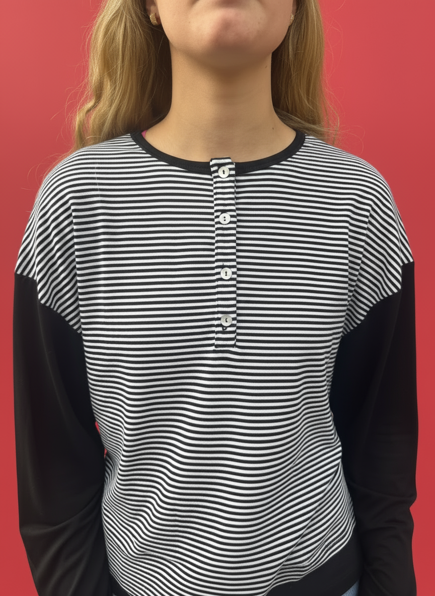Organic Striped Henley