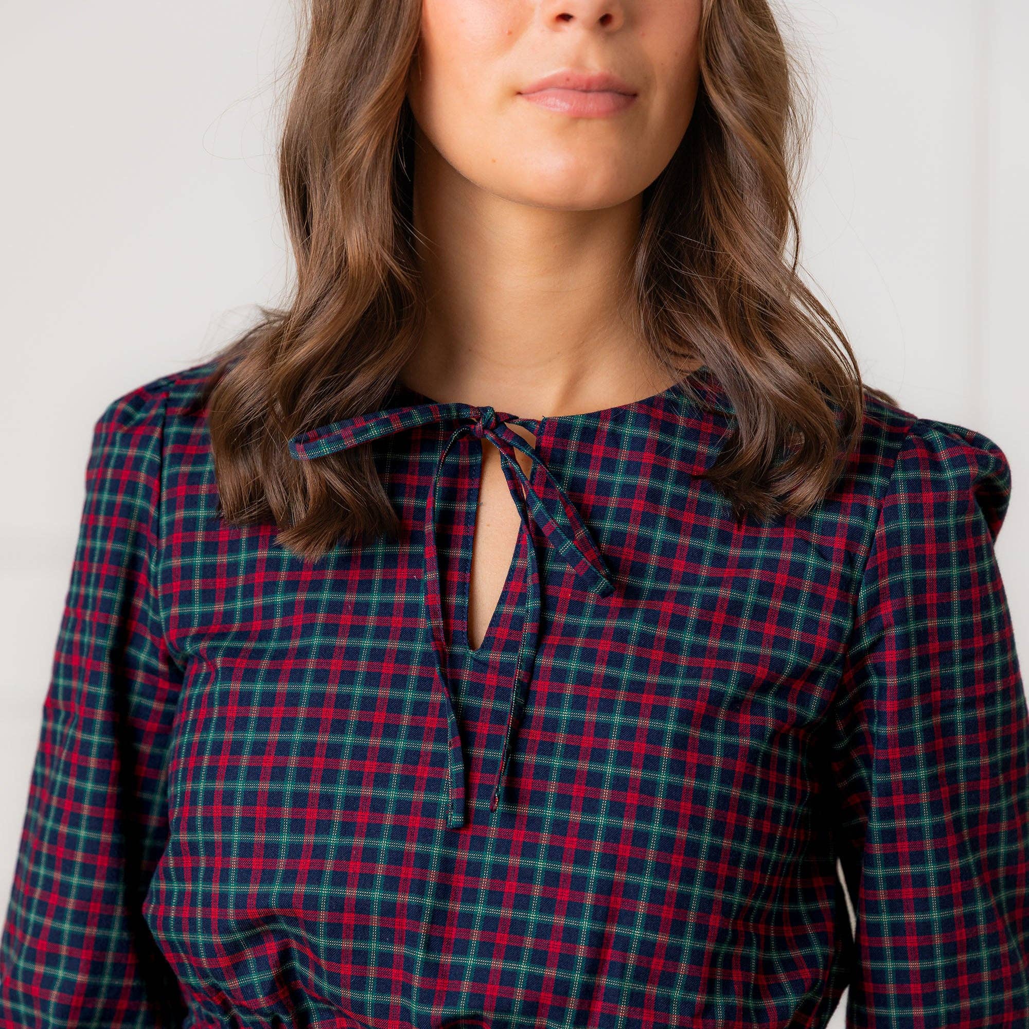 Organic Smocked Keyhole Dress