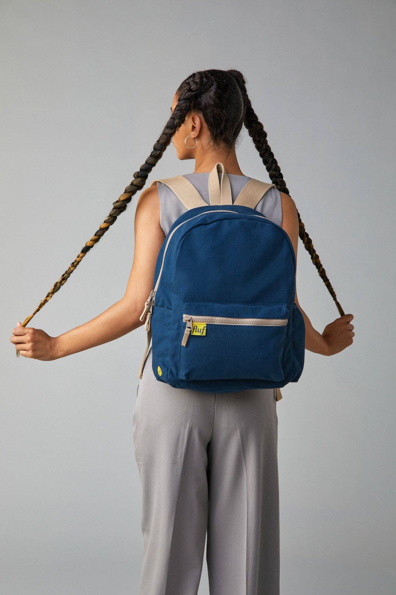 Organic Cotton Backpack - Navy