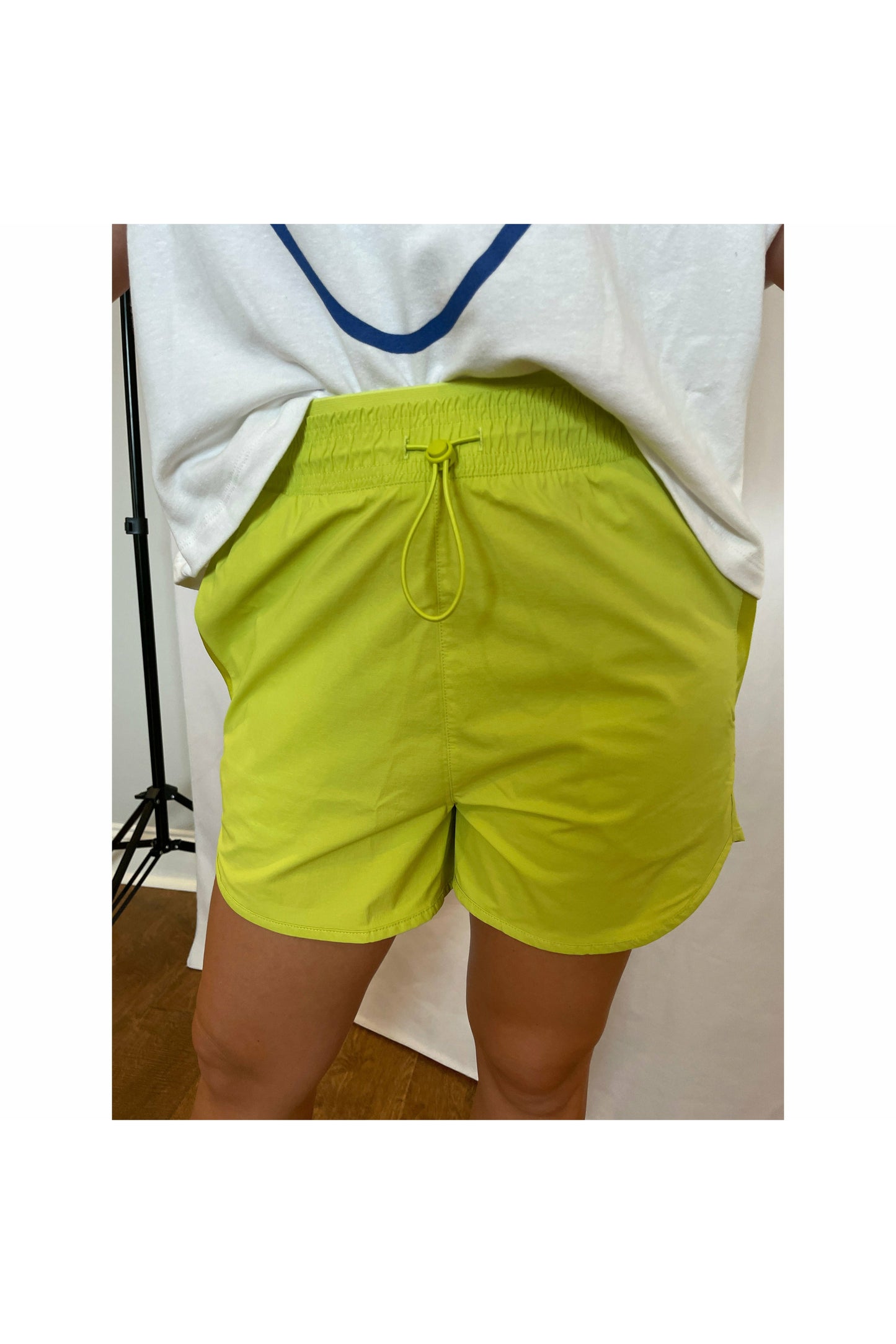 Yellow Green Mid Thigh Active Short